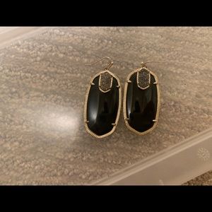 Black Kendra Scott Earrings with Drusy detail